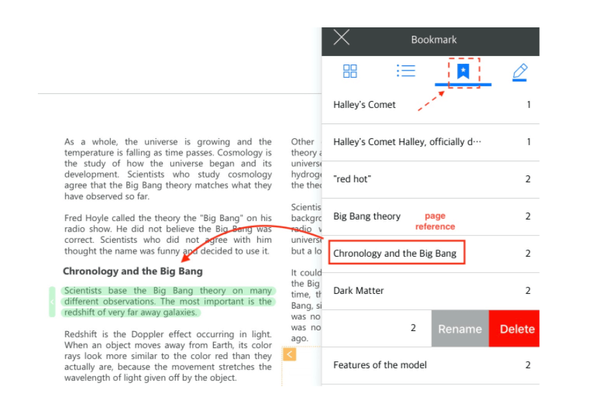 flexcil bookmark